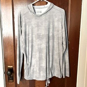 Gray moisture wicking women’s hiking/athletic long sleeve shirt